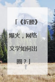 《折腰》爆火，网络文学如何出圈？