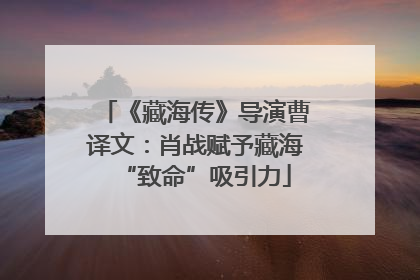 《藏海传》导演曹译文：肖战赋予藏海“致命”吸引力