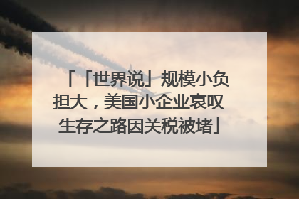 「世界说」规模小负担大，美国小企业哀叹生存之路因关税被堵