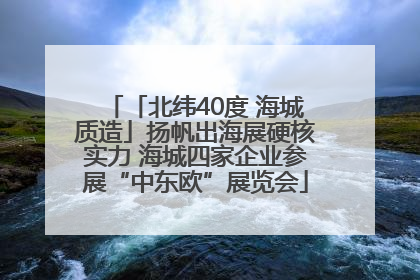 「北纬40度 海城质造」扬帆出海展硬核实力 海城四家企业参展“中东欧”展览会