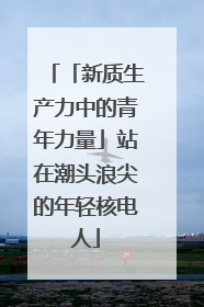「新质生产力中的青年力量」站在潮头浪尖的年轻核电人