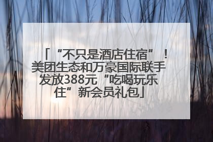 “不只是酒店住宿”！美团生态和万豪国际联手发放388元“吃喝玩乐住”新会员礼包