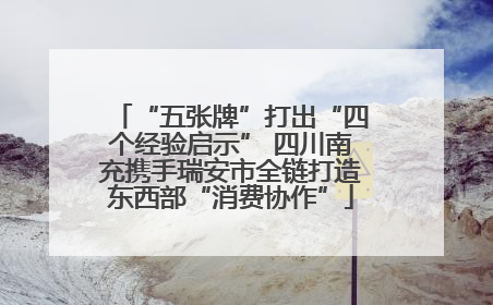 “五张牌”打出“四个经验启示” 四川南充携手瑞安市全链打造东西部“消费协作”