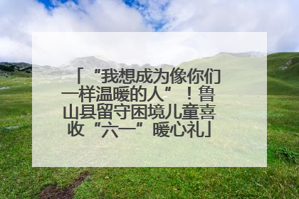 “我想成为像你们一样温暖的人”！鲁山县留守困境儿童喜收“六一”暖心礼