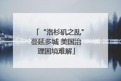 “洛杉矶之乱”蔓延多城 美国治理困境难解