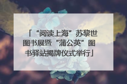 “阅读上海”苏黎世图书展暨“蒲公英”图书驿站揭牌仪式举行