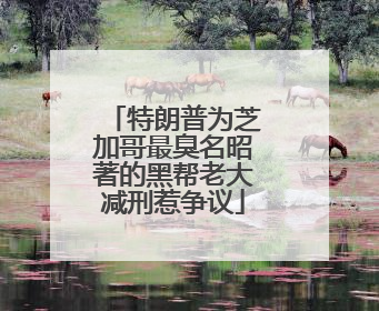 特朗普为芝加哥最臭名昭著的黑帮老大减刑惹争议