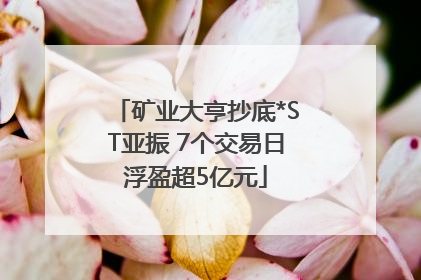 矿业大亨抄底*ST亚振 7个交易日浮盈超5亿元