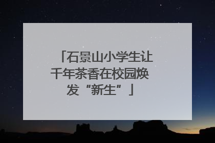 石景山小学生让千年茶香在校园焕发“新生”