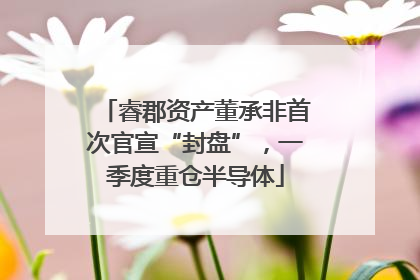 睿郡资产董承非首次官宣“封盘”，一季度重仓半导体