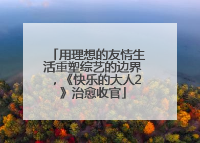 用理想的友情生活重塑综艺的边界，《快乐的大人2》治愈收官
