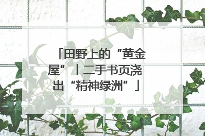 田野上的“黄金屋”丨二手书页浇出“精神绿洲”