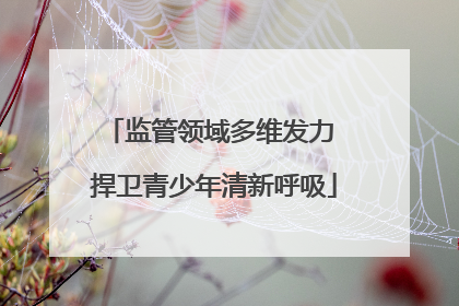 监管领域多维发力 捍卫青少年清新呼吸