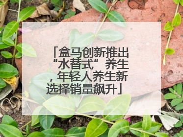 盒马创新推出“水替式”养生，年轻人养生新选择销量飙升