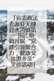 省委政法委派驻无棣县水湾镇第一书记 协调开展“党建引领聚合力，健康义诊惠乡亲”义诊活动