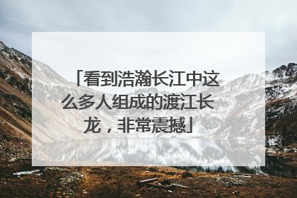 看到浩瀚长江中这么多人组成的渡江长龙，非常震撼