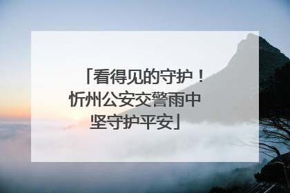 看得见的守护！忻州公安交警雨中坚守护平安