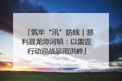 筑牢“汛”防线｜慈利县龙潭河镇：以雷霆行动迎战暴雨洪峰