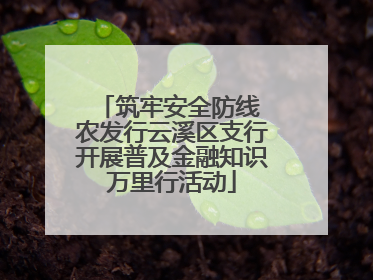 筑牢安全防线 农发行云溪区支行开展普及金融知识万里行活动