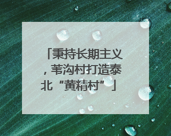 秉持长期主义，苇沟村打造泰北“黄精村”