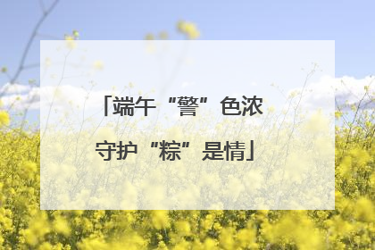 端午“警”色浓 守护“粽”是情