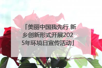 美丽中国我先行 新乡创新形式开展2025年环境日宣传活动