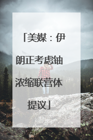美媒：伊朗正考虑铀浓缩联营体提议