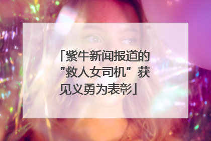 紫牛新闻报道的“救人女司机”获见义勇为表彰