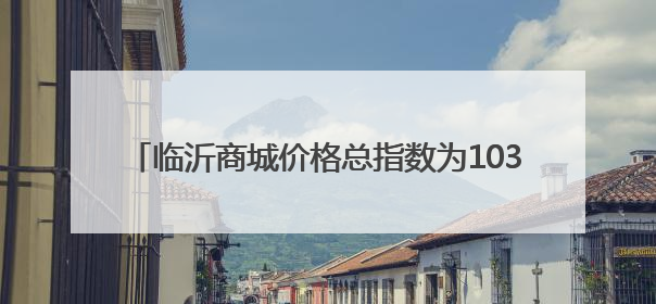 临沂商城价格总指数为103.38点，环比下跌0.10点（5月15日—5月21日）
