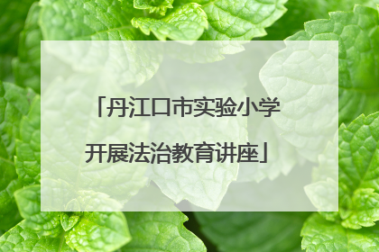 丹江口市实验小学开展法治教育讲座