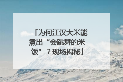 为何江汉大米能煮出“会跳舞的米饭”？现场揭秘