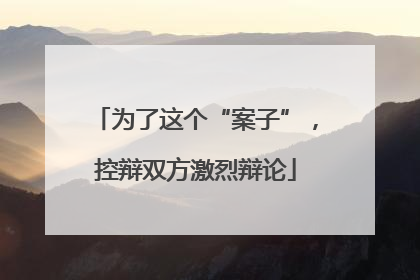 为了这个“案子”，控辩双方激烈辩论