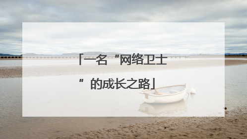 一名“网络卫士”的成长之路