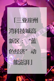 三亚崖州湾科技城高新区：“蓝色经济”动能澎湃