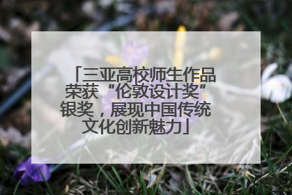 三亚高校师生作品荣获“伦敦设计奖”银奖，展现中国传统文化创新魅力
