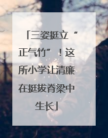 三姿挺立“正气竹”！这所小学让清廉在挺拔脊梁中生长