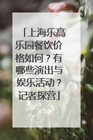 上海乐高乐园餐饮价格如何？有哪些演出与娱乐活动？记者探营
