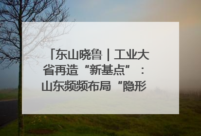 东山晓鲁｜工业大省再造“新基点”：山东频频布局“隐形冠军”背后