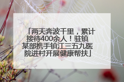 两天奔波千里，累计接待400余人！驻镇某部携手镇江三五九医院进村开展健康帮扶