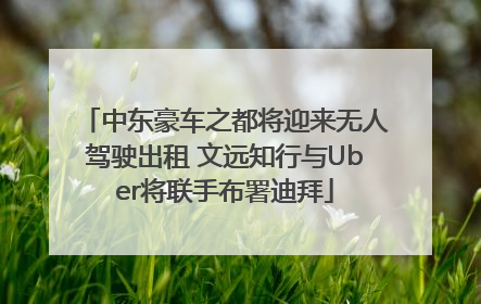 中东豪车之都将迎来无人驾驶出租 文远知行与Uber将联手布署迪拜