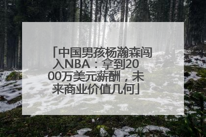 中国男孩杨瀚森闯入NBA：拿到2000万美元薪酬，未来商业价值几何