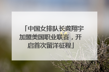 中国女排队长龚翔宇加盟美国职业联赛，开启首次留洋征程