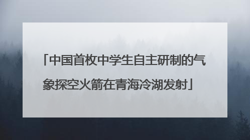 中国首枚中学生自主研制的气象探空火箭在青海冷湖发射