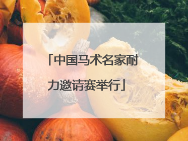 中国马术名家耐力邀请赛举行
