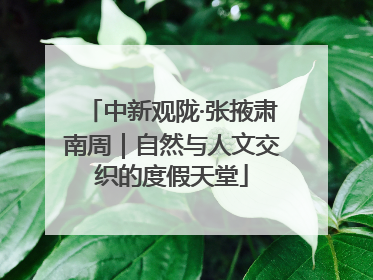 中新观陇·张掖肃南周｜自然与人文交织的度假天堂