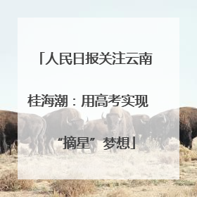 人民日报关注云南桂海潮：用高考实现“摘星”梦想