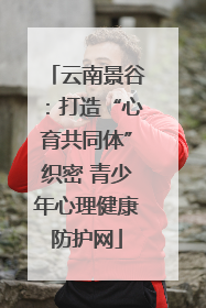 云南景谷：打造“心育共同体”织密 青少年心理健康防护网