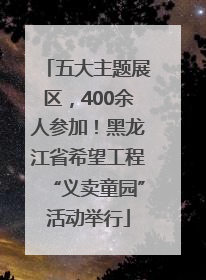 五大主题展区，400余人参加！黑龙江省希望工程“义卖童园”活动举行