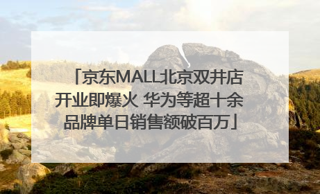 京东MALL北京双井店开业即爆火 华为等超十余品牌单日销售额破百万