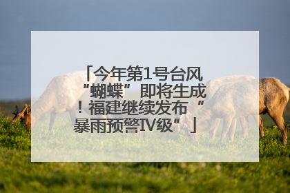 今年第1号台风“蝴蝶”即将生成！福建继续发布“暴雨预警Ⅳ级”